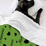 Coperta personalizzata a punti per animali domestici con nome e motivo Regalo di compleanno, Natale e commemorazione per cani e gatti