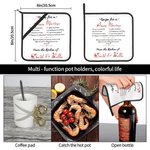 Personalisierte Rezept für eine glückliche Ehe Isolierung Topflappen 2er Set mit Namen Küche Dekoration Weihnachten Hochzeit Geschenk für Paar Familie