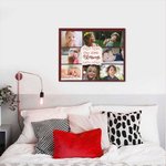 Personalized Multicolor Kid Photo Portrait Collage Canvas Painting Wall Decor with Text Birthday Christmas Gift for Family Parents Grandparents