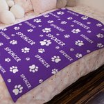 Coperta personalizzata a punti per animali domestici con nome e motivo Regalo di compleanno, Natale e commemorazione per cani e gatti