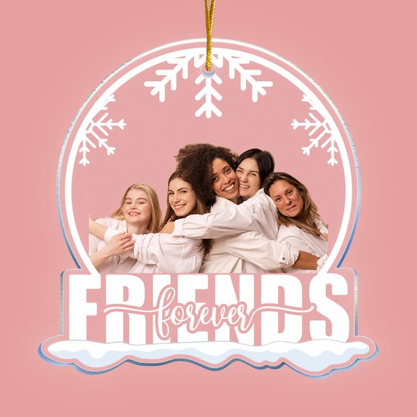 Ornement de Noël en acrylique avec photo personnalisée Décoration des arbres de Noël Cadeau parfait pour la famille, les frères et sœurs, les amis, le