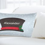 Cojín Personalizado de Doble Cara Funda de Almohada con Gorro de Papá Noel Sombrero de Elfo Cornamenta de Navidad Decoración del Hogar Regalo para Niñ