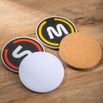 Personalized Round Letter Tire Coasters and Coaster Holder Home Accessory Birthday Christmas Gift for Friends Family Set of 5