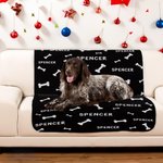 Coperta personalizzata a punti per animali domestici con nome e motivo Regalo di compleanno, Natale e commemorazione per cani e gatti