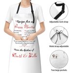 Personalized  Recipe for A Happy Marriage Apron Waterproof Oxford Cloth Wedding Anniversary Gift for Couple