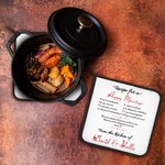 Personalisierte Rezept für eine glückliche Ehe Isolierung Topflappen 2er Set mit Namen Küche Dekoration Weihnachten Hochzeit Geschenk für Paar Familie