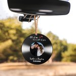 Personalisierte All of Me Loves All of You Vinyl Record Acryl Ornament mit Namen und Datum Weihnachten Valentinstag Geschenk für Paar Ehemann Ehefrau