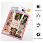 Personalisierte Unsere kleinen Segnungen Foto Collage Canvas Tote Bag mit Text Geburtstag Weihnachten Geschenk für Familie Freunde