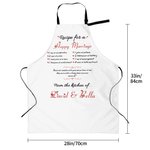 Personalized  Recipe for A Happy Marriage Apron Waterproof Oxford Cloth Wedding Anniversary Gift for Couple