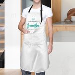 Grembiule da cucina impermeabile personalizzato con 2 tasche, cinturino da collo regolabile Grembiule regalo di inaugurazione per gli amanti della cuc