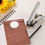 Personalized From the Library of Birth Flower Book Embosser Stamp Seal Hand Held Birthday Gift for Book Lovers