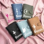 Portafoglio in pelle personalizzato Tri-Fold rosa Ballet Girl con portamonete Regalo di Natale di compleanno per donna