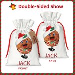 Henkilökohtainen Cookie poika tyttö lahja laukku nimi Canvas kiristysnauha laukku joululahja kääri kanssa roikkuu Tag Holiday Party lahja perheelle Co