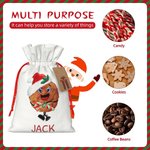 Henkilökohtainen Cookie poika tyttö lahja laukku nimi Canvas kiristysnauha laukku joululahja kääri kanssa roikkuu Tag Holiday Party lahja perheelle Co