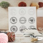 Personalized Knitting Hand Made with Love Book Embosser Stamp with Name Hand Held Embosser Christmas Birthday Gift for Knitter Book Lover