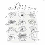 Personalized Tri-Fold Butterfly Birth Flower Leather Wallet with Coin Holder Birthday Christmas Gift for Woman