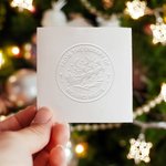 Personalised Christmas Santa Claus Reindeer Design Book Embosser Hand Held Embosser Embossing Stamp with Name Christmas Gift for Book Lovers Family