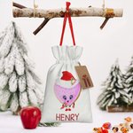 Henkilökohtainen Cookie poika tyttö lahja laukku nimi Canvas kiristysnauha laukku joululahja kääri kanssa roikkuu Tag Holiday Party lahja perheelle Co