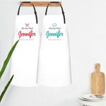 Grembiule da cucina impermeabile personalizzato con 2 tasche, cinturino da collo regolabile Grembiule regalo di inaugurazione per gli amanti della cuc