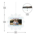 Foto personalizada de cerámica de Navidad Copo de Nieve Adorno Árbol de Navidad Decoración Regalo de Navidad para la Familia