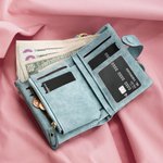 Portafoglio in pelle personalizzato Tri-Fold rosa Ballet Girl con portamonete Regalo di Natale di compleanno per donna