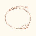 Bracelet Personnalisé avec Silhouette Oreilles de Chien et Nom Cadeau pour Maman Amoureux d'Animaux de Compagnie