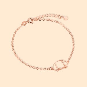 Personalisiertes Hundeohren Armband mit Namen Gravur Hunde Schmuck Geschenk für Hundemama Tierliebhaber