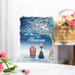 Placa acrílica personalizada A Piece Of My Heart Is In Heaven Decoración de escritorio Regalo conmemorativo para amigos de la familia