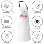 Grembiule da cucina impermeabile personalizzato con 2 tasche, cinturino da collo regolabile Grembiule regalo di inaugurazione per gli amanti della cuc