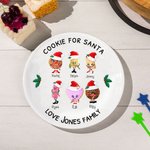 Gepersonaliseerde Keramische Oma's Koekjesplaat met Kinder Kleinkinderen Namen Kerst Verjaardag Cadeau voor Mam Oma Bakliefhebbers