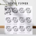 Personalized From the Library of Birth Flower Book Embosser Stamp Seal Hand Held Birthday Gift for Book Lovers