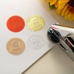 Personalised Christmas Santa Claus Reindeer Design Book Embosser Hand Held Embosser Embossing Stamp with Name Christmas Gift for Book Lovers Family