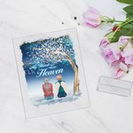 Placa acrílica personalizada A Piece Of My Heart Is In Heaven Decoración de escritorio Regalo conmemorativo para amigos de la familia