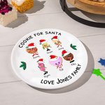 Gepersonaliseerde Keramische Oma's Koekjesplaat met Kinder Kleinkinderen Namen Kerst Verjaardag Cadeau voor Mam Oma Bakliefhebbers