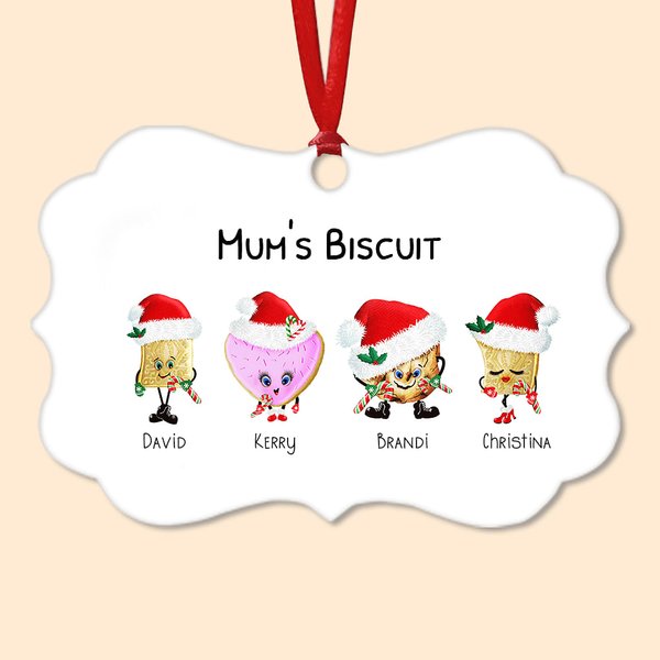 Personalisierte Weihnachten Keks Ornament mit Namen und Text Keramik Ornament Home Dekoration Geburtstag Geschenk Weihnachten Geschenk für Familie Kek