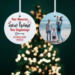 Photo personnalisée en céramique Ornement de la première maison Nouveaux souvenirs Nouveaux départs Pendaison de crémaillère Courtier immobilier Cadea