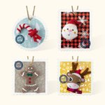 Personalisierte Weihnachten neues Jahr Stempel Hänge Filz Poke Fun Ornament mit Namen Stempel Urlaub Party Weihnachtsbaum Dekoration Geschenk für Fami