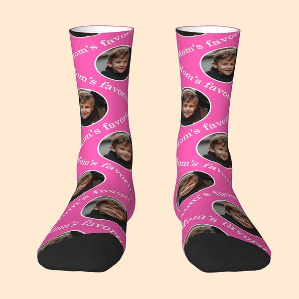 Colorful Kid Face Adult Crew Socks Knee High Soft Socks