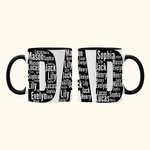 Taza Personalizada Papa Papa con Nombres 11oz 15oz Blanco Negro Taza de Café de Cerámica Cumpleaños Día del Padre Regalo para Papa Padre