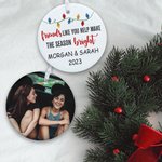 Ornement de Noël en céramique personnalisé Friends Like You Décoration de sapin suspendue Cadeau de Noël pour le meilleur ami