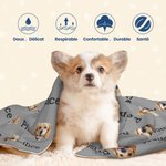 Couverture avec Photo de l'Animal de Compagnie et Nom Personnalisés Anniversaire Noël Cadeau Commémoratif pour Chat Chien Animal de Compagnie