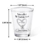 Personalized Take A Shot We Tied the Knot Shot Glasses with Date And Names Set of 2 Wedding Bridal Shower Favor Gift for Guests