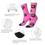 Personalized Colorful Kid Face Photo Adult Crew Socks Knee High Socks Soft Comfort Breathable Socks Christmas Gift for Dad Mom