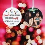 Ornement de Noël en céramique personnalisé Friends Like You Décoration de sapin suspendue Cadeau de Noël pour le meilleur ami