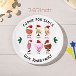 Gepersonaliseerde Keramische Oma's Koekjesplaat met Kinder Kleinkinderen Namen Kerst Verjaardag Cadeau voor Mam Oma Bakliefhebbers