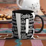 Taza Personalizada Papa Papa con Nombres 11oz 15oz Blanco Negro Taza de Café de Cerámica Cumpleaños Día del Padre Regalo para Papa Padre