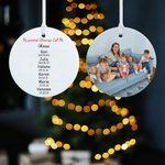 Personalisierte My Grandkids keramischen Weihnachtsschmuck mit Foto Weihnachtsbaumschmuck Weihnachten Geburtstag Geschenk für Großeltern Familie