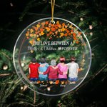 Ornement de Sapin Acrylique Personnalisé avec Vues de Dos Maman et Enfants Cadeau Noël Fête pour Famille