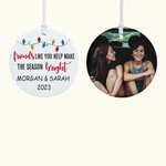 Ornement de Noël en céramique personnalisé Friends Like You Décoration de sapin suspendue Cadeau de Noël pour le meilleur ami