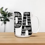 Taza Personalizada Papa Papa con Nombres 11oz 15oz Blanco Negro Taza de Café de Cerámica Cumpleaños Día del Padre Regalo para Papa Padre